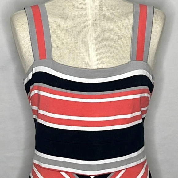 Banana Republic x Milly Collection Striped Fit & Flare Dress - Size 8 - Picture 4 of 8